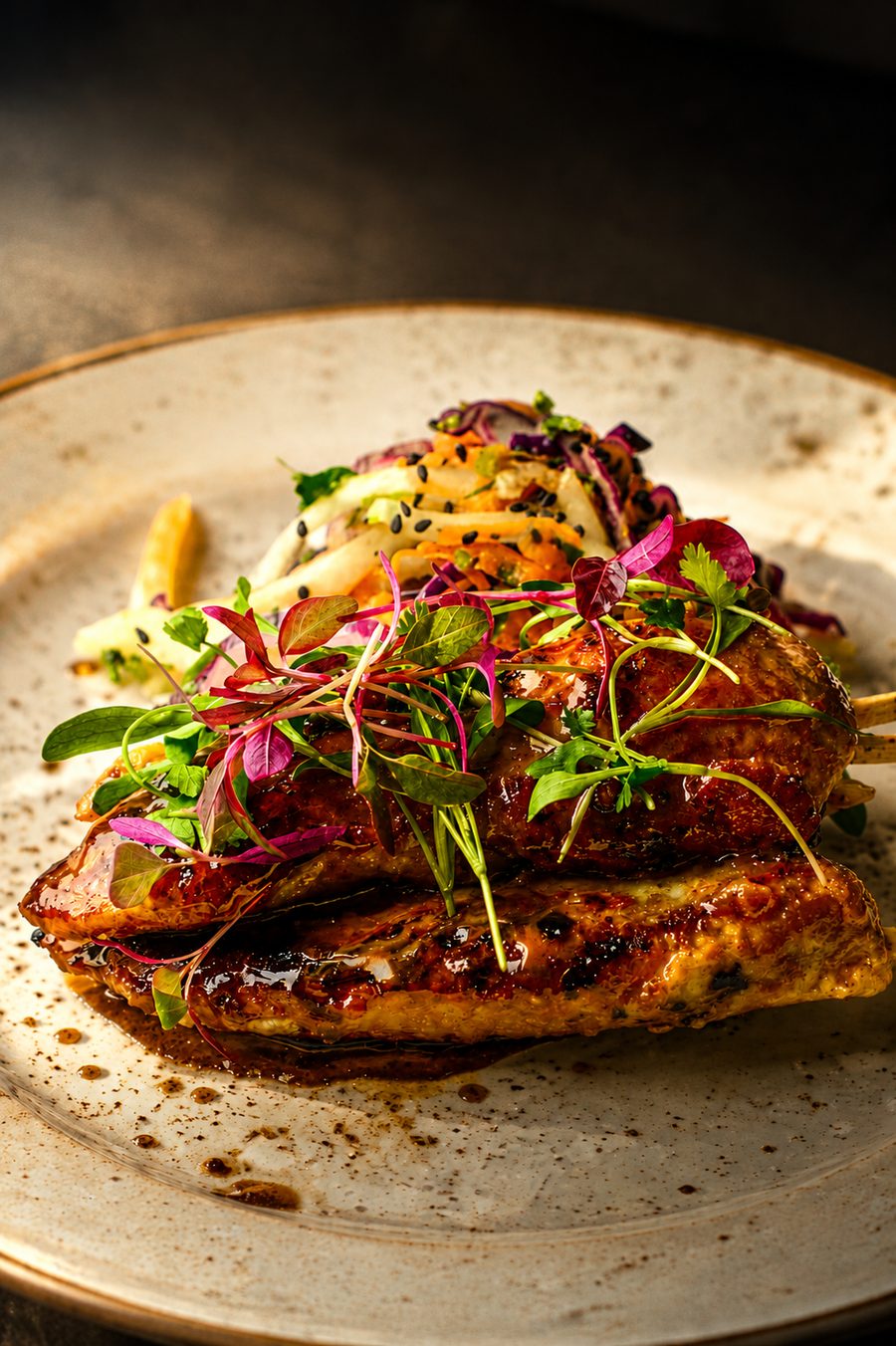 Glazed brisket — a Roosters @ Night plate
